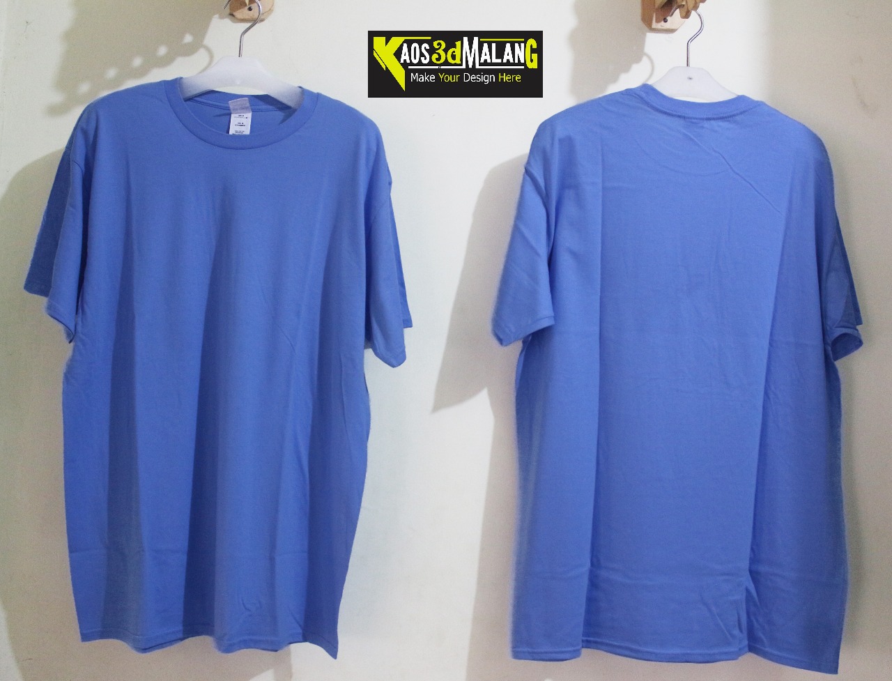  KAOS POLOS BIRU MUDA KAOS 3D MALANG