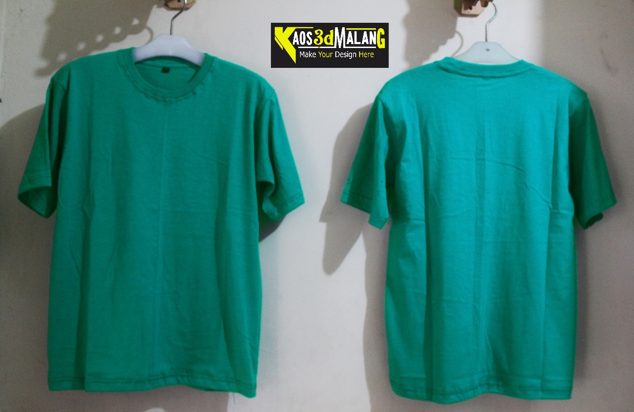 KAOS POLOS HIJAU TOSCA  KAOS 3D MALANG