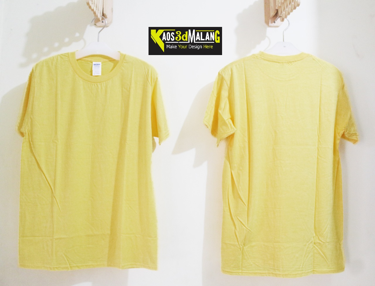  KAOS POLOS KUNING  KAOS  3D MALANG