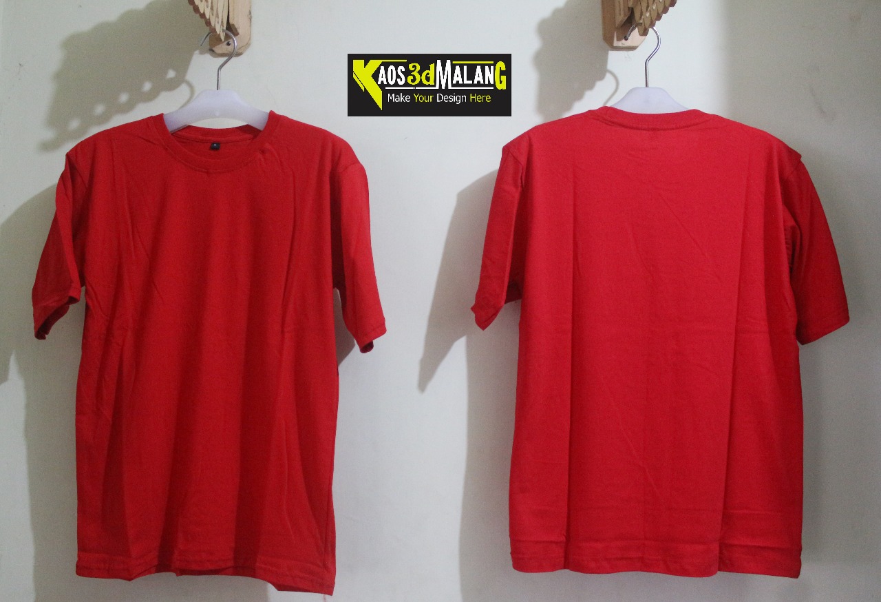  KAOS  POLOS  MERAH KAOS  3D MALANG