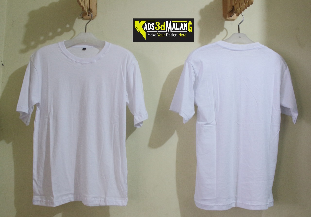  KAOS  POLOS  PUTIH  KAOS  3D MALANG