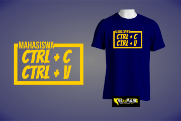 Kaos Mahasiswa Copy Paste