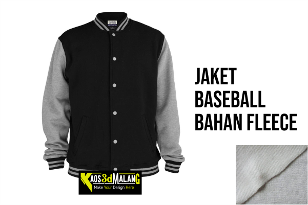 Jaket Baseball Bahan Fleece  KAOS 3D MALANG