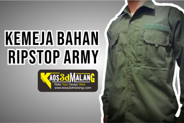 Kemeja Bahan Ripstop Army - Malang