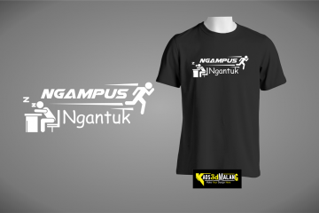 Kaos Mahasiswa Ngampus Ngantuk