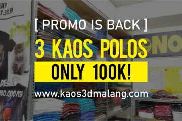 Promo Kaos Polos Malang 100k dapat 3 kaos polos