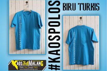 Kaos Polos Warna Biru Turkis