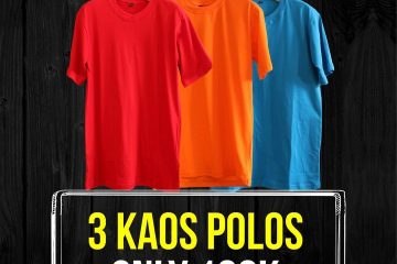 Promo Kaos Polos 3 kaos hanya 100k