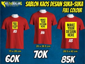 Sablon Kaos Desain Suka-suka Full Colour